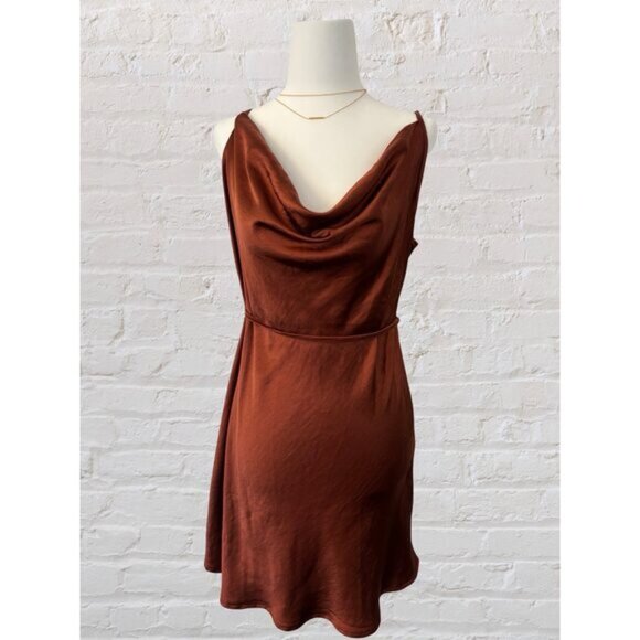 Motel Rocks Dresses & Skirts - Motel Rocks Pavila Slip Mini Dress in Rust  Large